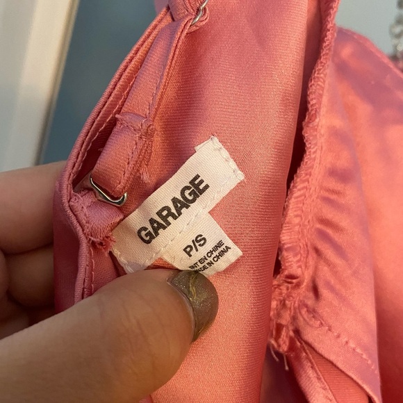 Garage Satin Pink Cami w/ Back Tie & Jewel Straps - Picture 4 of 4